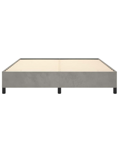 Struttura letto senza Materasso Grigio Chiaro California King Velluto