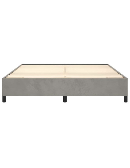 Struttura letto senza Materasso Grigio Chiaro California King Velluto