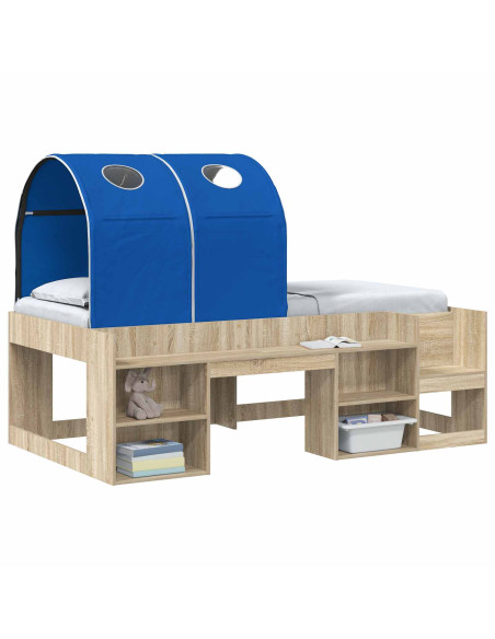Tunnel per Letto 2 pcs Blu 211 x 52,5 x 2 cm Poliestere
