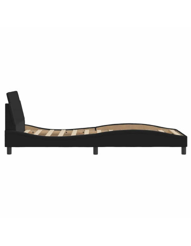Struttura letto Dover Nera 90x190 cm in Tessuto