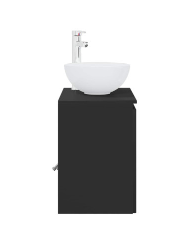 Mobile Lavabo da Parete Nero 49,5 x 41 x 64,5 cm