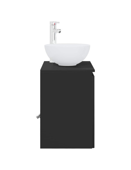 Mobile Lavabo da Parete Nero 49,5 x 41 x 64,5 cm