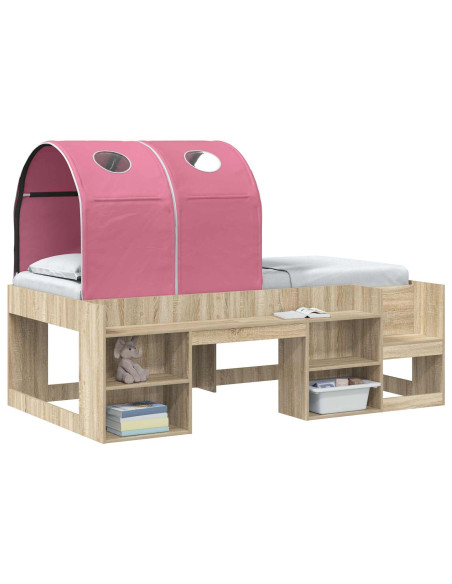 Tunnel per Letto 2 pcs Rosa 211 x 52,5 x 2 cm Poliestere