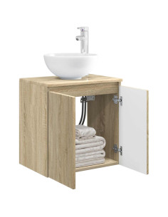 Mobile Lavabo da Parete Rovere Sonoma 49,5 x 41 x 64,5 cm 2
