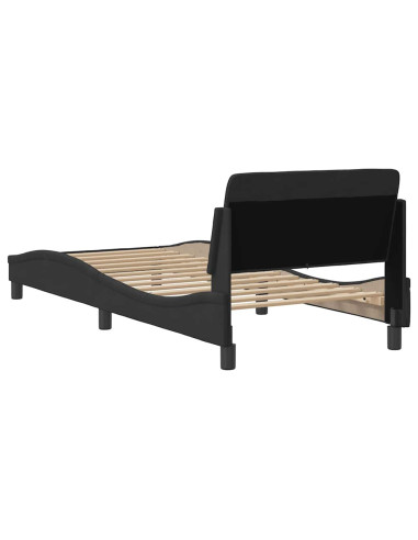 Struttura letto Dover Nera 90x190 cm in Velluto