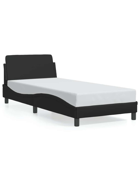 Struttura letto Dover Nera 90x190 cm in Similpelle