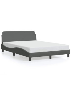 Struttura letto Dover Grigio Scuro 135x190 cm in Tessuto 2