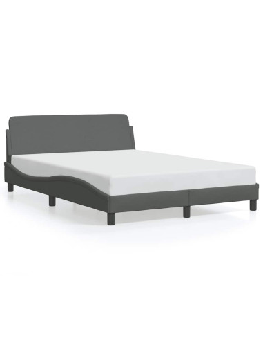 Struttura letto Dover Grigio Scuro 135x190 cm in Tessuto