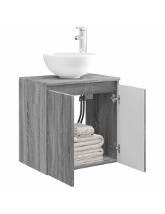 Mobile Lavabo da Parete Sonoma grigio 49,5 x 41 x 64,5 cm 2