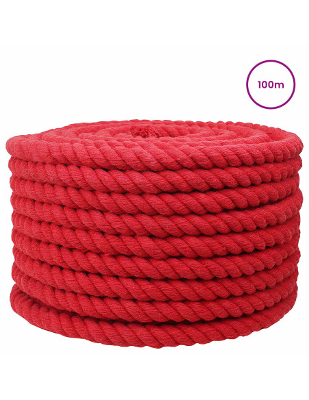 Corda Rosso 1,6 x 1,6 x 10000 cm Cotone