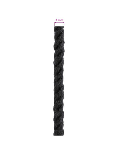 Corda Nero 0,6 x 0,6 x 10000 cm Cotone