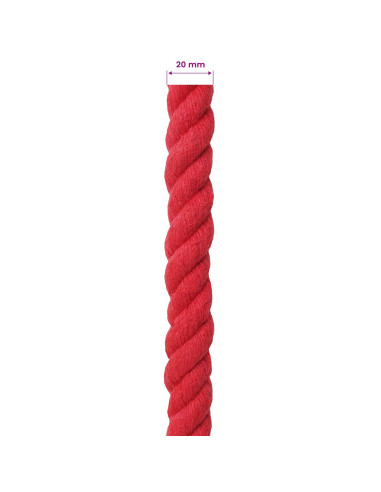 Corda Rosso 2 x 2 x 5000 cm Cotone