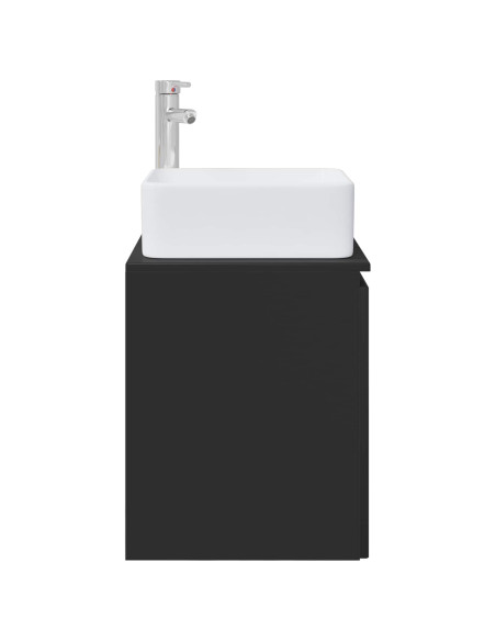 Mobile Lavabo da Parete Nero 49,5 x 41 x 63 cm