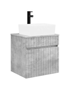 Mobile lavabo da parete Grigio Cemento 49 x 41 x 63 cm
