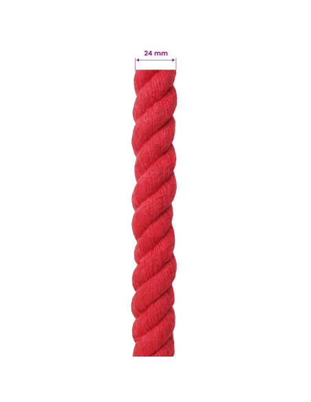 Corda Rosso 2,4 x 2,4 x 5000 cm Cotone