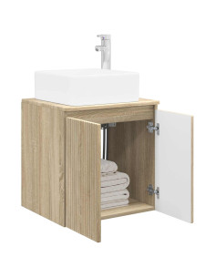 Mobile Lavabo da Parete Rovere Sonoma 49,5 x 41 x 63 cm 2