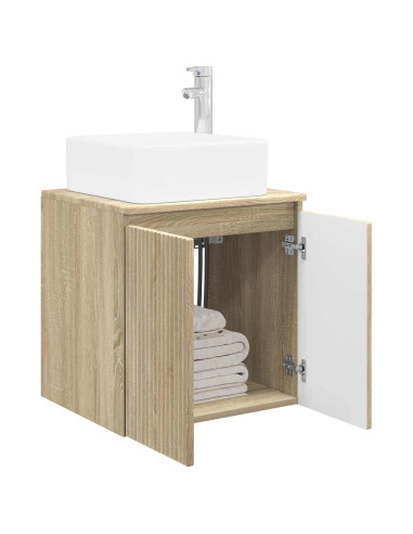 Mobile Lavabo da Parete Rovere Sonoma 49,5 x 41 x 63 cm