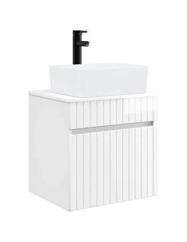 Mobile lavabo da parete Bianco Lucido 49 x 41 x 63 cm