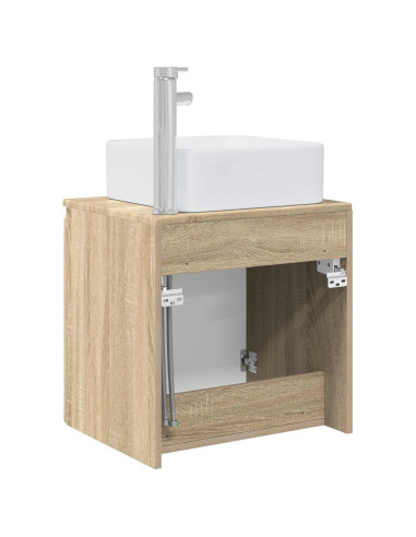 Mobile Lavabo da Parete Rovere Sonoma 49,5 x 41 x 63 cm