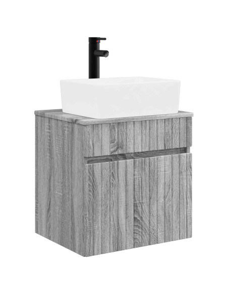 Mobile lavabo da parete Sonoma grigio 49 x 41 x 63 cm