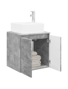 Mobile Lavabo da Parete Grigio Cemento 49,5 x 41 x 63 cm 2