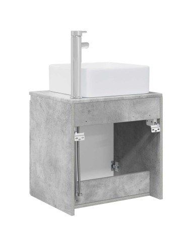 Mobile Lavabo da Parete Grigio Cemento 49,5 x 41 x 63 cm