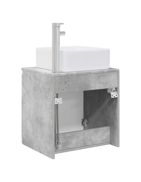 Mobile Lavabo da Parete Grigio Cemento 49,5 x 41 x 63 cm