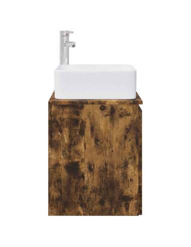 Mobile Lavabo da Parete Rovere Fumo 49,5 x 41 x 63 cm