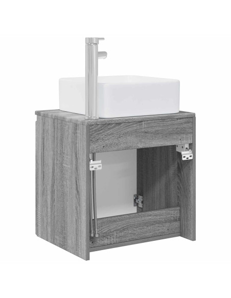 Mobile Lavabo da Parete Sonoma grigio 49,5 x 41 x 63 cm