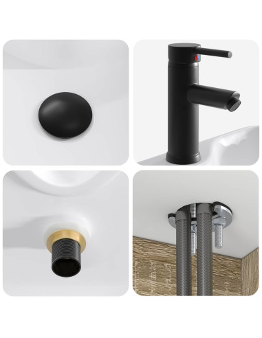 Mobile lavabo da parete Rovere Sonoma 49 x 41 x 63 cm