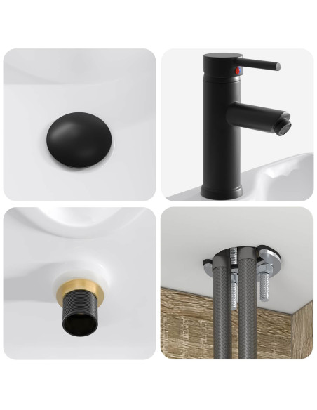 Mobile lavabo da parete Rovere Sonoma 49 x 41 x 63 cm