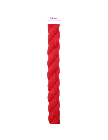 Corda Rosso 3,6 x 3,6 x 1000 cm Cotone