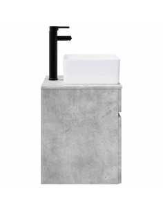 Mobile lavabo da parete Grigio Cemento 49 x 41 x 63 cm 2