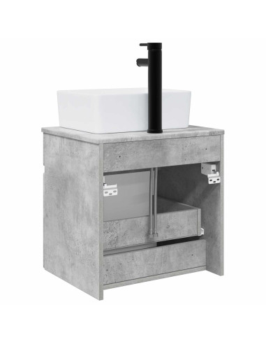 Mobile lavabo da parete Grigio Cemento 49 x 41 x 63 cm
