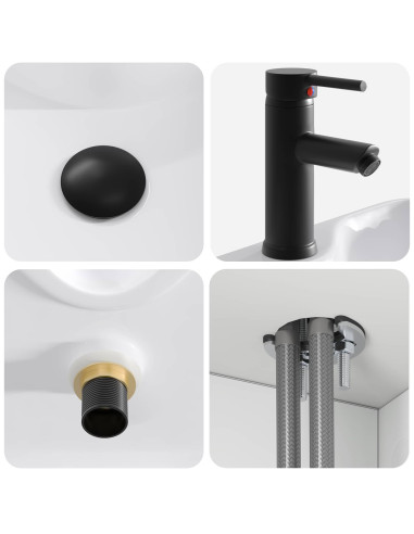 Mobile lavabo da parete Bianco Lucido 49 x 41 x 63 cm