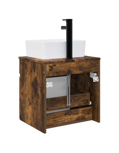 Mobile lavabo da parete Rovere Fumo 49 x 41 x 63 cm