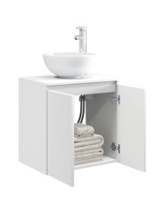 Mobile Lavabo da Parete Bianco 49,5 x 35 x 63 cm 2
