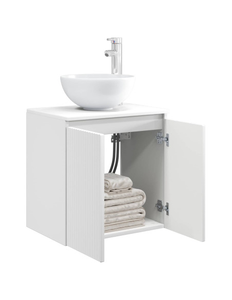 Mobile Lavabo da Parete Bianco 49,5 x 35 x 63 cm