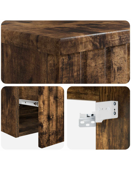 Mobile lavabo da parete Rovere Fumo 49 x 41 x 63 cm