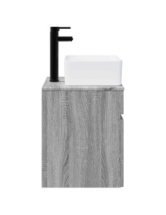 Mobile lavabo da parete Sonoma grigio 49 x 41 x 63 cm 2