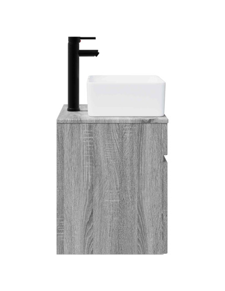 Mobile lavabo da parete Sonoma grigio 49 x 41 x 63 cm