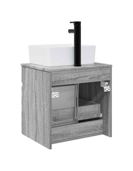 Mobile lavabo da parete Sonoma grigio 49 x 41 x 63 cm