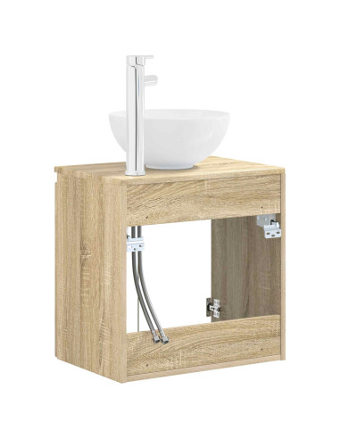 Mobile Lavabo da Parete Rovere Sonoma 49,5 x 35 x 63 cm