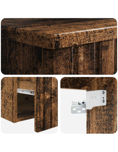 Mobile lavabo da parete Legno antico 49 x 41 x 63 cm