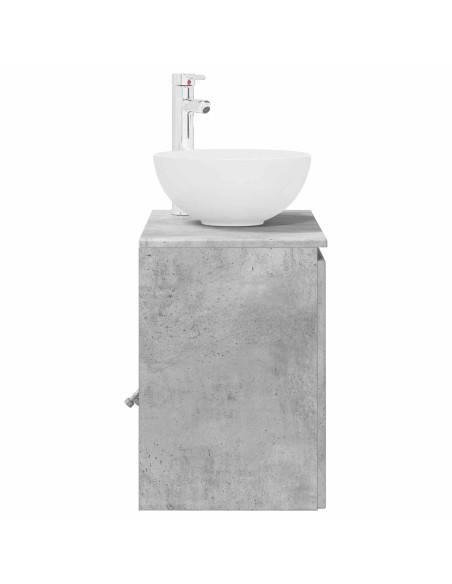 Mobile Lavabo da Parete Grigio Cemento 49,5 x 35 x 63 cm