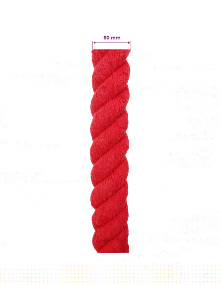 Corda Rosso 6 x 6 x 500 cm Cotone