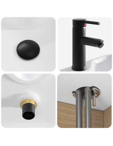 Mobile lavabo da parete Rovere Artigianale 49 x 41 x 63 cm