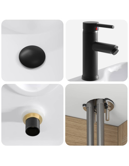 Mobile lavabo da parete Rovere Artigianale 49 x 41 x 63 cm