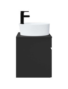 Mobile lavabo da parete Nero 49 x 44,5 x 65 cm 2