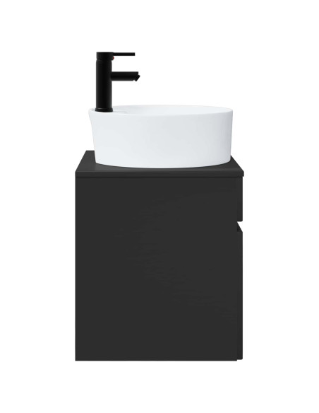 Mobile lavabo da parete Nero 49 x 44,5 x 65 cm